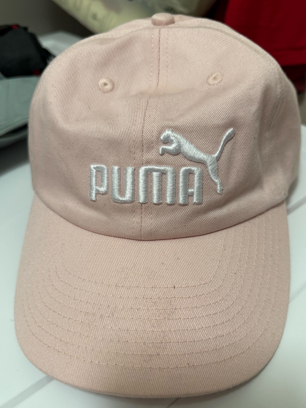 PUMA Light Pink Embroidered Logo Cap